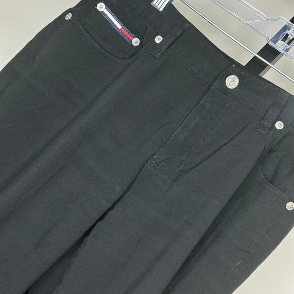 Tommy Jeans Pants-size 7/32 black lightweight straight leg stretch - Picture 1 of 5
